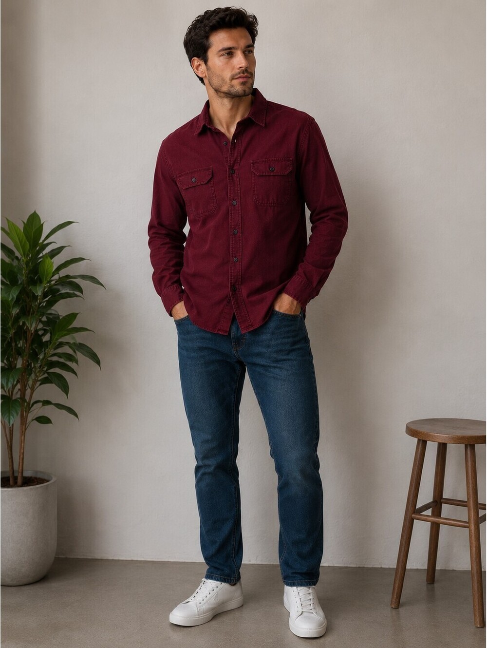 Wrangler Premium Quality Comfort Flex Men’s Shirt